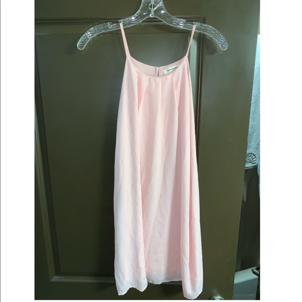 Monteau pink flowy mini dress Medium